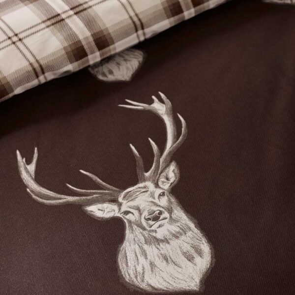 Stage Chocolate Duvet Cover Set Close Up Image