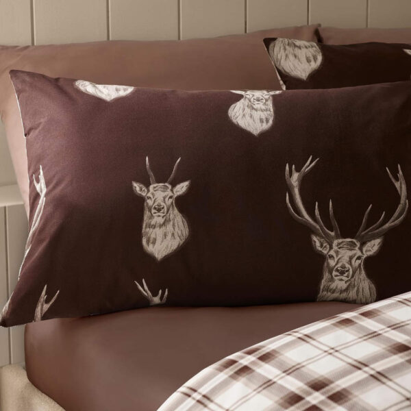 Stage Chocolate Duvet Cover Set Showing Pillowcases