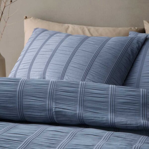 Waffle Seersucker Blue Pillowcases