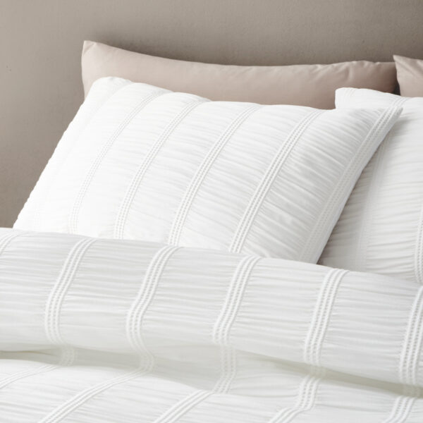 Waffle Seersucker White Pillowcases