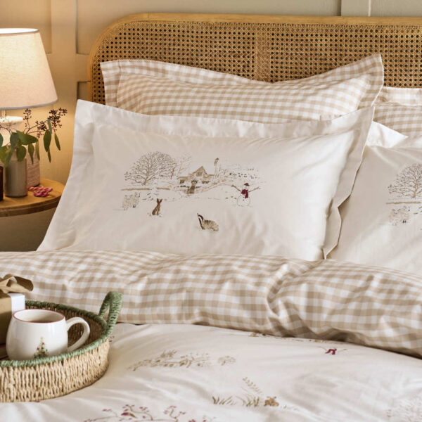 Sophie Allport Winter Scene Close Up Showing Pillowcases