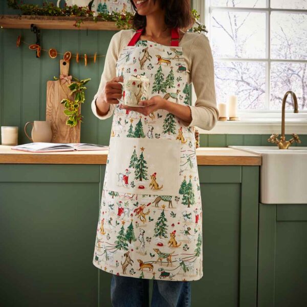 Winter Walkies Cotton Apron