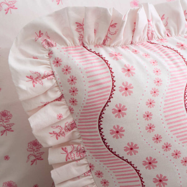 Cath Kidston Bedding Spiltalfield Silk Stripe Pillowcase Detail Image