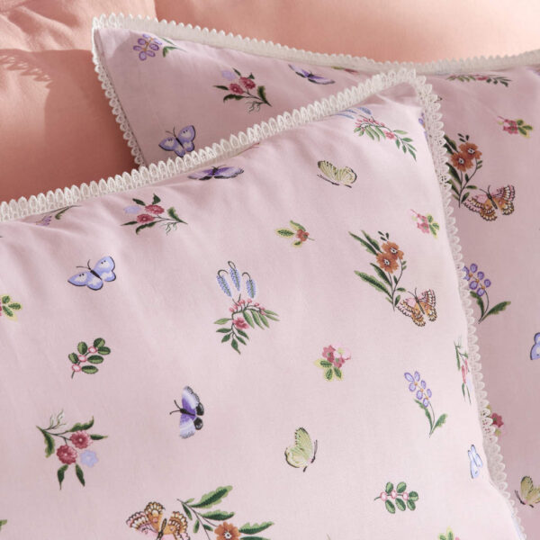 Cath Kidston Flutter Floral Bedding Pillowcase Detail Image