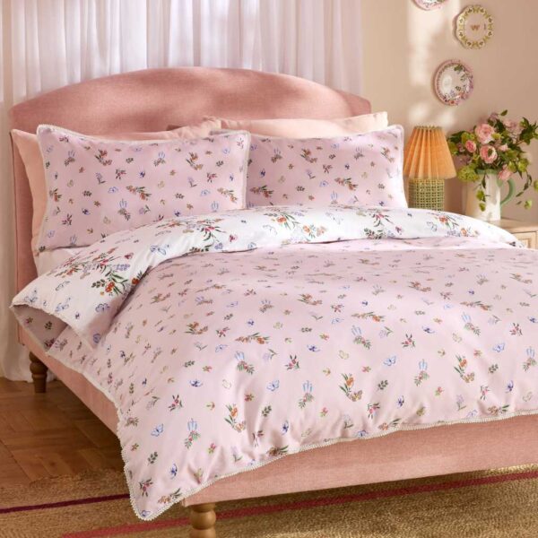 Cath Kidston Flutter Floral Bedding Reverse Image
