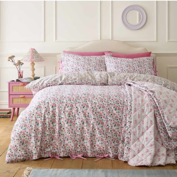 Cath Kidston Pink Bedding Pearly Queen Ditsy With Accessory Main Image