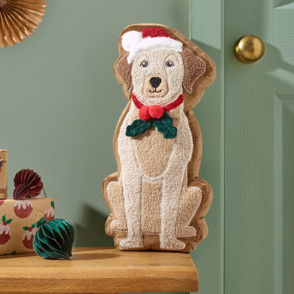 Brushed Christmas Dogs Bedding Lansfield 3D Cushion Image