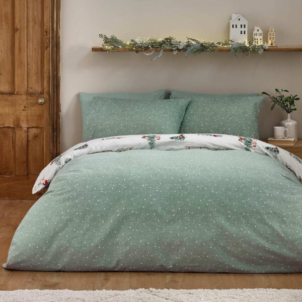 Brushed Christmas Dogs Bedding Lansfield Reverse Image