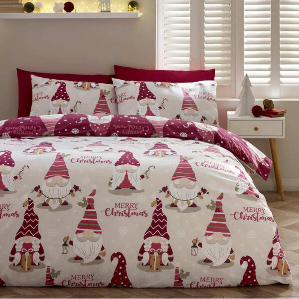 Christmas Gonks Plum Bedding Lansfield Main Image