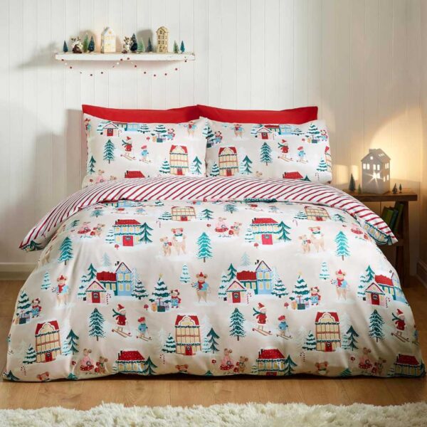 Christmas Mouse Town Bedding Lansfield Main Image