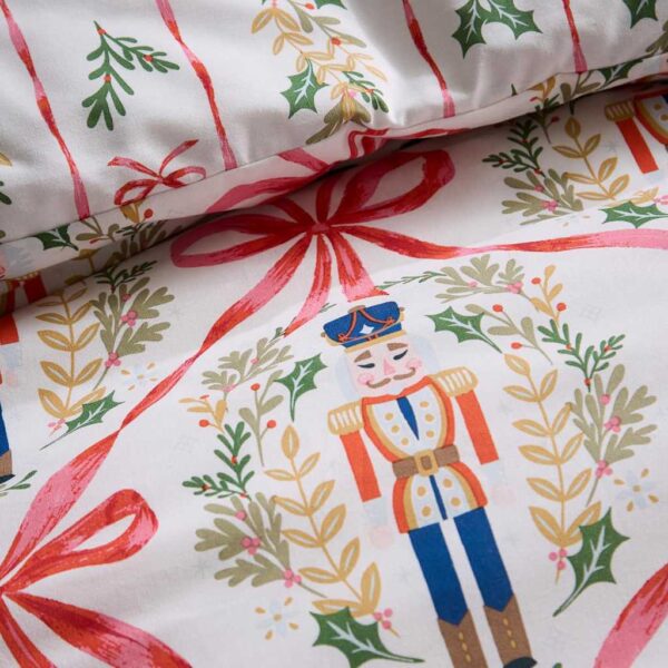 Christmas Nutcracker Bows Bedding Lansfield Detail Image