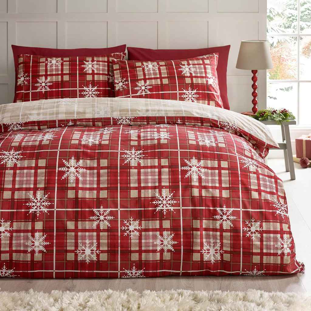 Christmas Scandi Check Bedding Lansfield Main Image