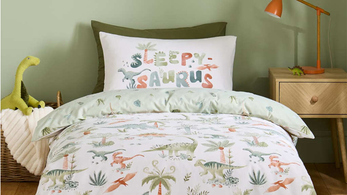 Fab Sleepy Saurus kids bedding