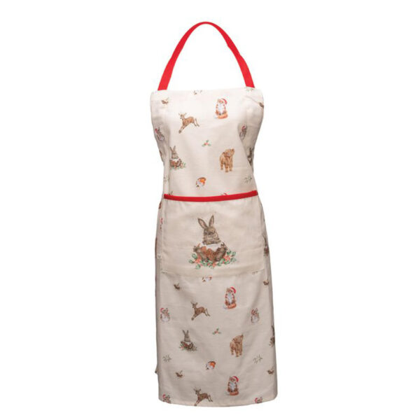 New Wrendale Christmas Apron Winter Woodland Cream 2026 Image