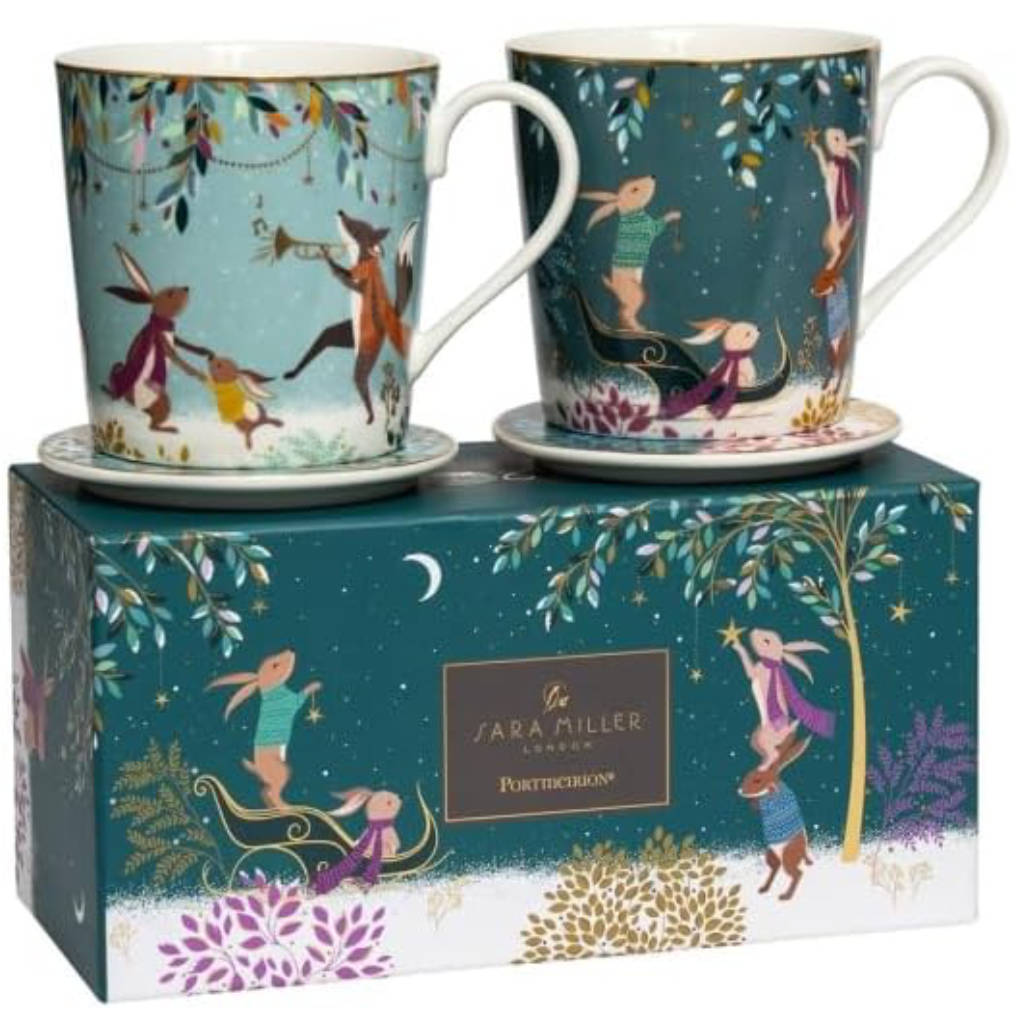 Sara Miller Woodland Tales Mug & Coaster Gift Set