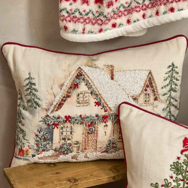 Walton & Co Hansel and Gretel Christmas Cushion Lifestyle Image