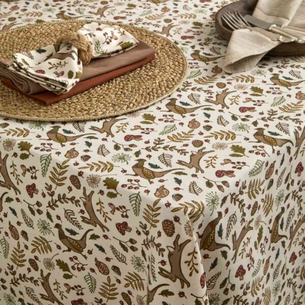 Walton & Co Into the Woods Tablecloth Lifestyle Image