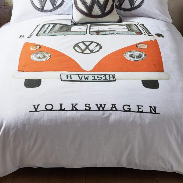VW Orange Campervan Duvet Cover Set Official Bedding