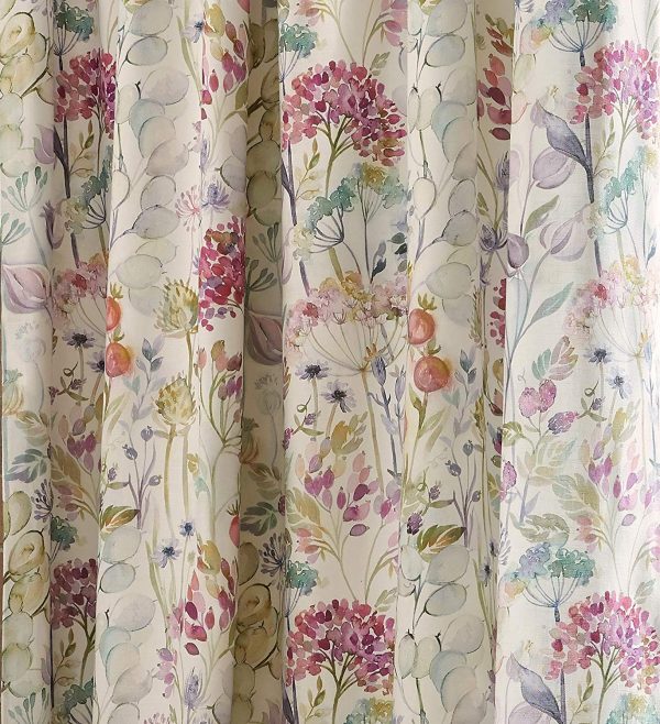 Country Hedgerow Lined Curtains Pencil Pleat by Voyage Maison