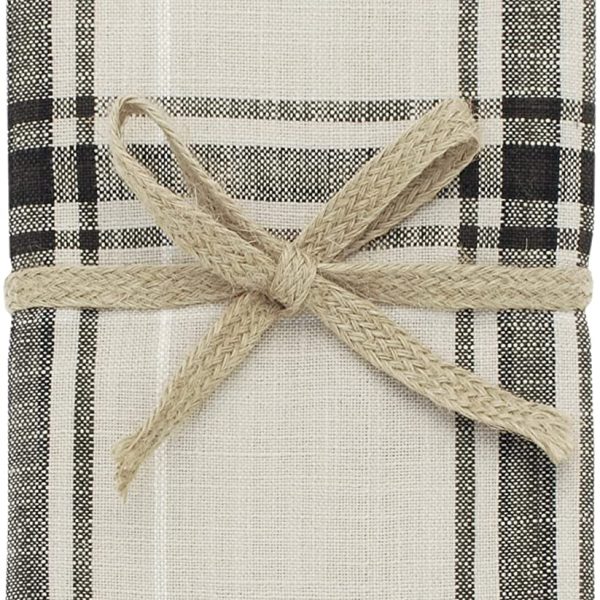 Blake Check Kitchen Textiles in Iron Grey 100% Cotton by Walton & Co